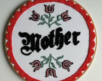 Mother - Hex Sign - Punch Needle Wall Art