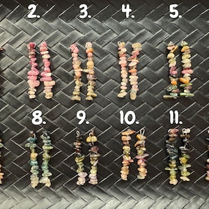 Multi Gemstone Dangle Earrings