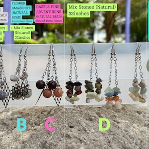 Gemstone Dangle Earrings