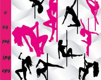 Pole Dance SVG Bundle, Pole Dancer svg, Exotic Dancer svg, Pole Dance dxf, Pole Dance png,Pole Dance eps,Pole Dance vector svg png ai dxf