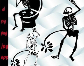 unny Skeleton on Toilet T-Shirt, Hilarious Bathroom Humor Tee, Skeleton Using Phone Shirt
