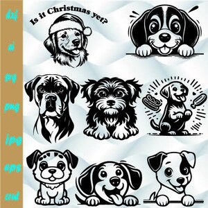 Dog Svg Bundle, Dog Breeds Svg, Dogs Clipart, Dogs Cut Files For Cricut, Dog Vector, Pet Lover Svg