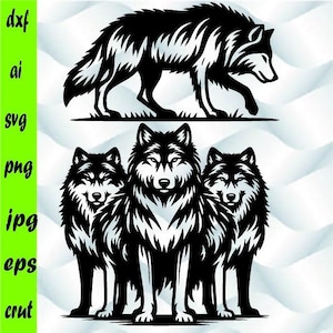 Wolves Svg , Howling Wolf svg , wolves svg silhouette , Wolf Art , Wolf Head , Tribal Wolf Art , wolf png svg