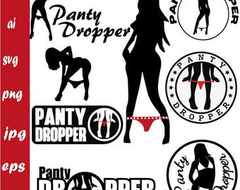 Panty Dropper Bundle Pack Svg, Bumper Sticker Svg, Car sticker decal, Cricut cut file
