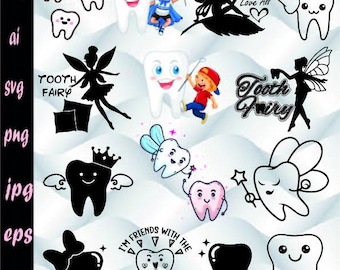Tooth Svg,Tooth fairy svg,Tooth monogram svg,Fairy Tooth clipart,Sweet Baby Tooth svg