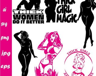 Thick Girls Are My Weakness Digital Download SVG PNG EPS | Cutfile, Clipart, Vector