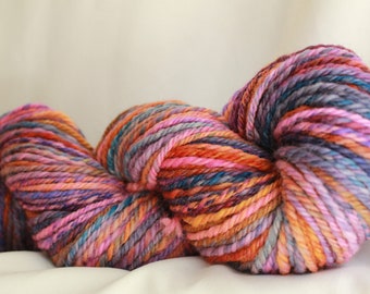 Hand spun FINE merino 3 ply CHUNKY weight 138 yards 4.1 oz/117 grams