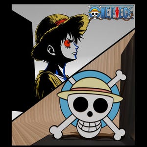 Fermalibri One Piece stampato in 3D - Decorazione unica per libreria ispirata agli anime