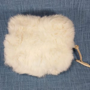 1950s Vintage White Rabbit Fur Children&#39;s Muff