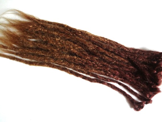Dark Auburn To Dark Blonde Ombre Dreadlocks Synthetic Dreads Etsy