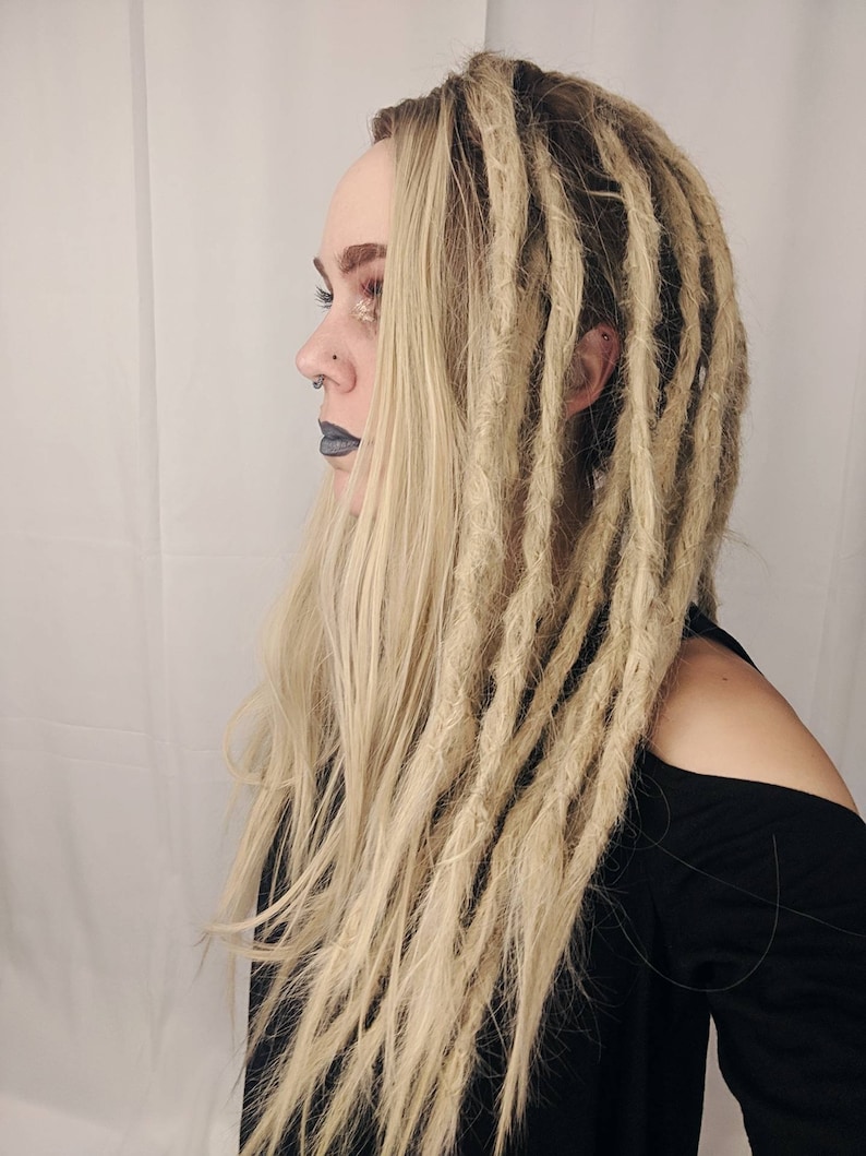 Ash Blonde Ombre Dreadlock Wig. Front lace full Wig Etsy