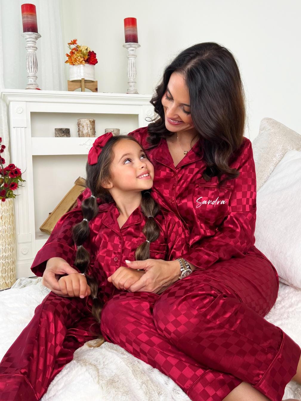 Girls Silk Pajamas Etsy