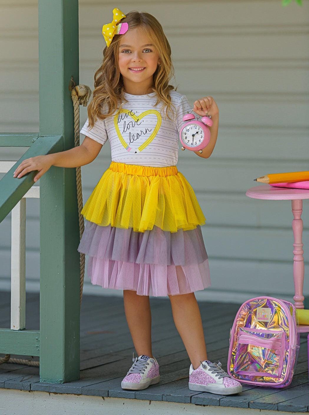 Live, Love, Learn Tutu Skirt Set