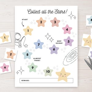 Printable Kids Reward Chart Editable Canva Template Behavior Tracker (Us Letter & A4)