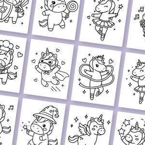 Large simple unicorn coloring sheets for kids in a printable bundle designed for young learners. The easy designs help build confidence while keeping kids engaged and entertained. Perfect for quiet time, travel, or relaxing creative play.
