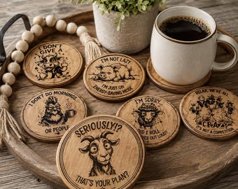 Lustiges SVG-Bundle mit Bauernhoftieren, 6 witzige Tier-Lasergravur-Designs, Kuh, Schwein, Ziege, Schaf, Huhn (digitale Dateien)
