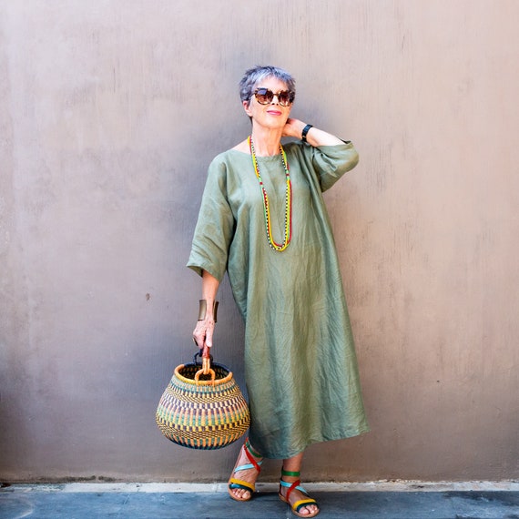linen caftan dress