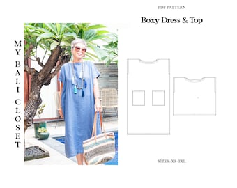 Boxy Dress & Top, 5 Sizes