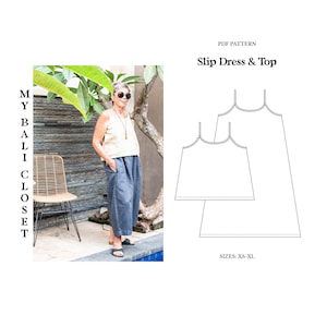 Slip Dress + Top - PDF Sewing Pattern XS-XL