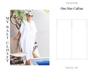 One Size Caftan - PDF Sewing Pattern Size XS - 3XL