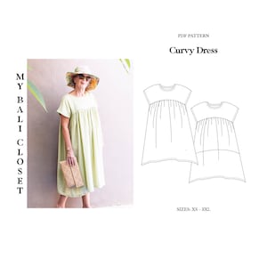 Curvy Dress - PDF Sewing Pattern XS-3XL