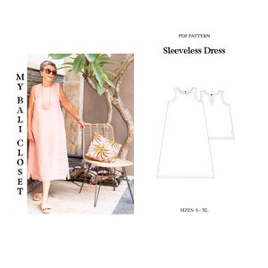 Sleeveless Dress + Top - PDF Sewing Pattern Size XS-XL