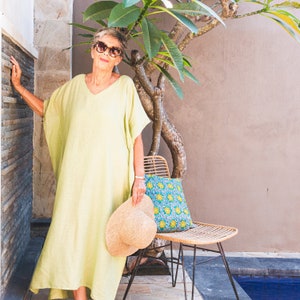 V Neck Caftan, Size S-3XL - Etsy