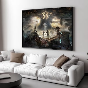 Poster ufficiale di Clair Obscur Expedition 33, poster da parete, poster di videogiochi, decorazione per gamer fantasy