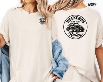 Weekends Are For Riding Short Sleeve Comfort Colors T-Shirt, UTV Side By Side Riding Shirt, UTV SxS Riding Shirt, Canam