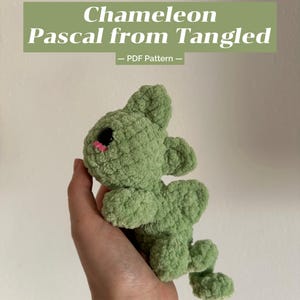 Mini Chameleon Crochet Pattern | Easy Amigurumi PDF | Pascal-Inspired Plush | Tangled Cosplay | Crochet Lizard Pattern