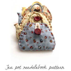 Sewing tutorial for a needlebook in a shape of a tea pot (pdf)