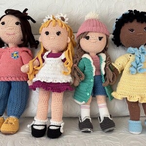 Amigurumi finished crochet doll with clothes
