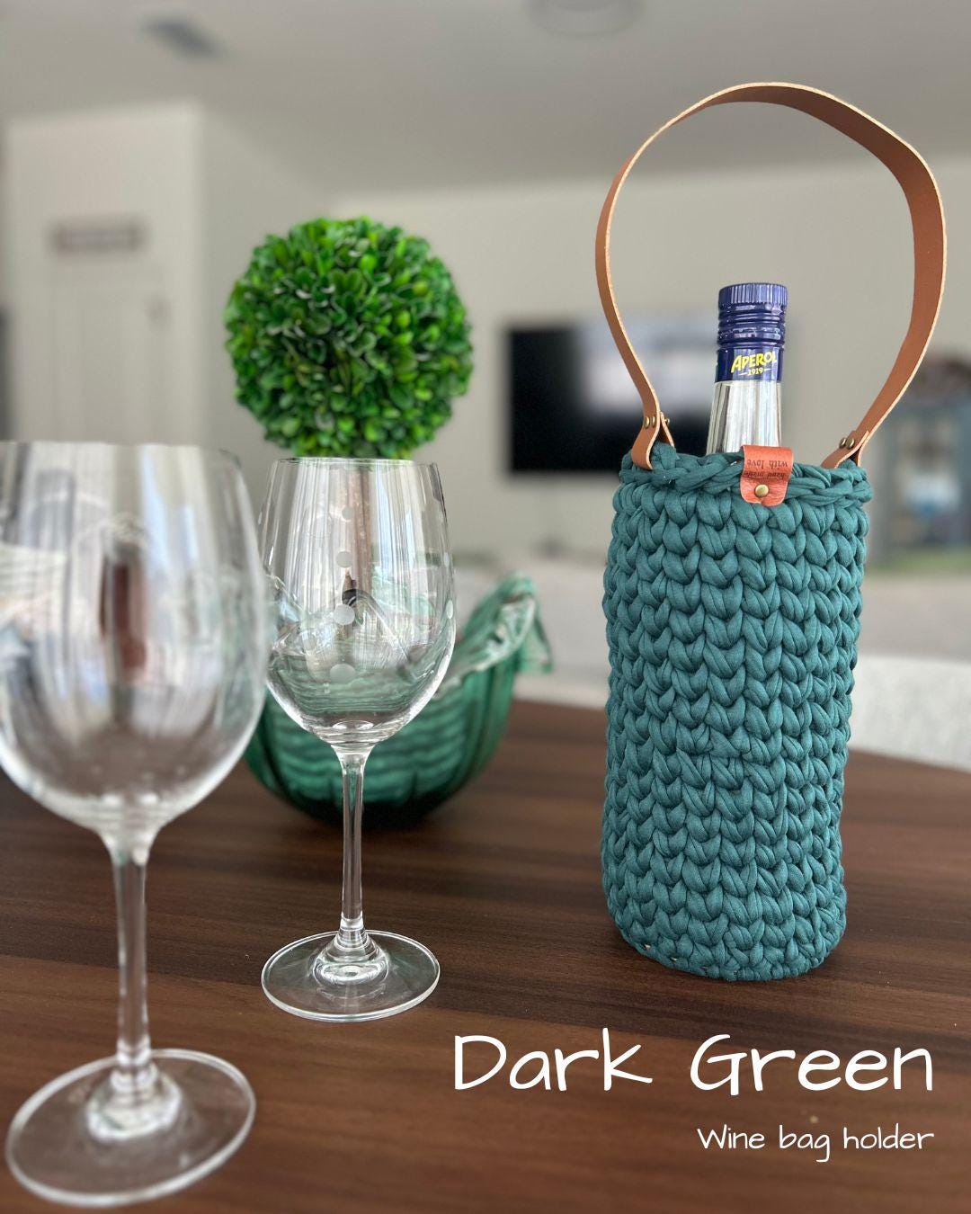 Wine Bag Holder Handmade Crochet Wine Bag Housewarming Gift Ideas Wine ...