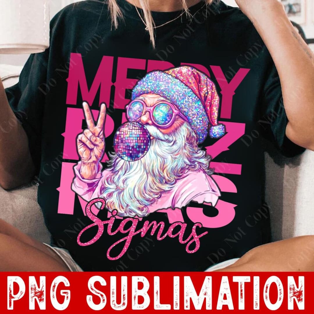 Feliz Rizz Mas Sigmas Santa Png, Sombrero Sigma Santa Png, Chicle Rosa ...