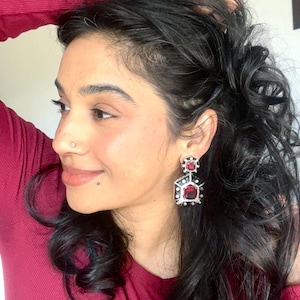 Resham Halo Ohrringe: Indischer Boho Glam Statement Schmuck