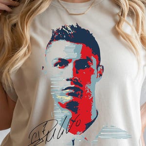Ronaldo Shirt, Gift for Football Lover, Sports Tee, Soccer Fan Shirt, Casual Style, Birthday Present for Him