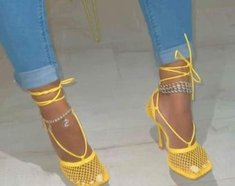 Square feet sandal gladiator