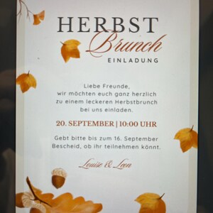 Invitation au brunch d'automne
