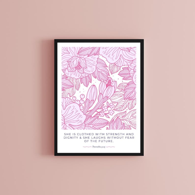 Proverbs 31 Art - Bible Verse Print - Digital Download - Christian ...