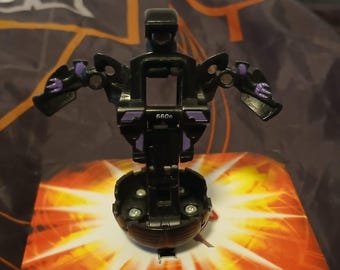 Bakugan Mega Brontes 500 g Darkus Negro Figuras de Batalla Raras - Envío Rápido