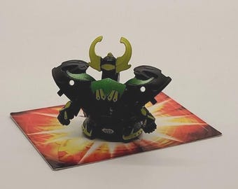 BAKUGAN Krakix 670g Black Darkus GUNDALIAN INVADERS Rare Fast Shipping