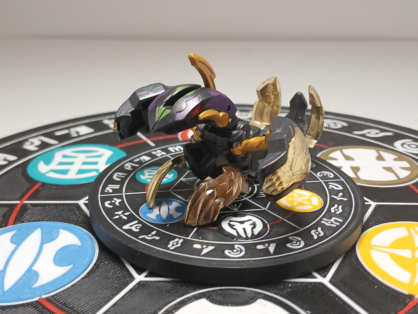 Bakugan Bakutech Darkus Seis Tavanel Metal Cross MG Rare Japan