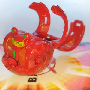 Bakugan Dual Elfin Red Pyrus 560G Battle Brawlers Bakusteel - Fast Shipping image 1