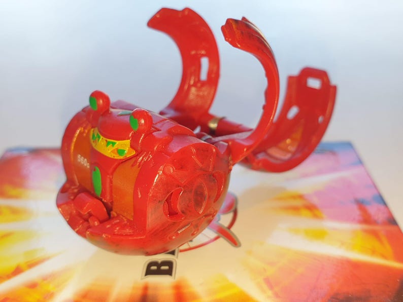 Bakugan Dual Elfin Red Pyrus 560G Battle Brawlers Bakusteel - Fast Shipping image 1