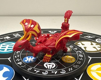 Bakugan Dharak Red Pyrus Gundalian Invaders 660G RARE - Fast SHIPPING