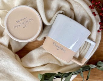 Ask to be your maid of honor | Maid of honor mug | Personalized stoneware mug | Engraved mug | Maid of honor gift | Become a maid of honor
