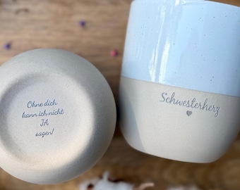 Ask your maid of honor | Maid of honor mug | Surprise for maid of honor | Engraved stoneware mug | Maid of honor gift | Become a maid of honor