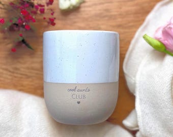 Pregnancy announcement | Mug with message on the bottom | You're going to be a grandma gift | Baby announcement Easter | Cool aunts club | Stoneware