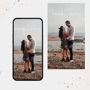 Carte « save the date » pour mariage – intemporelle et élégante avec photo