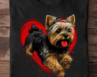 Cute Yorkshire Terrier Dog On Yorkshire Terrier Lover Yorkshire Terrier T Shirt - Yorkshire Terrier Shirt, Yorkie Tshirt, Yorkie Gifts